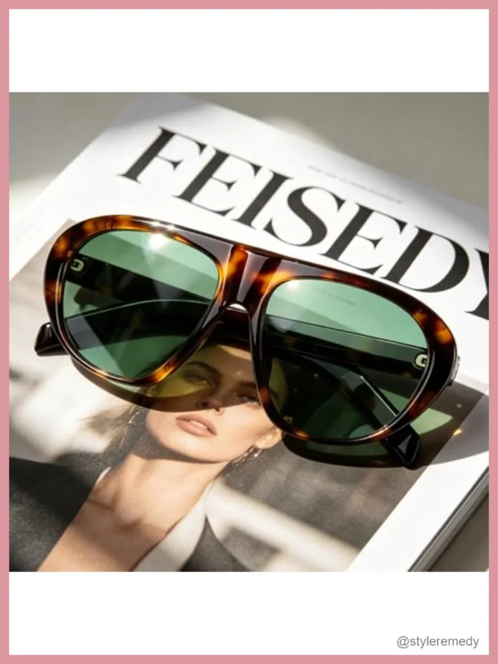 Oversized Aviator Sunglasses Retro 70s Style UV Protection Polycarbonate Frame